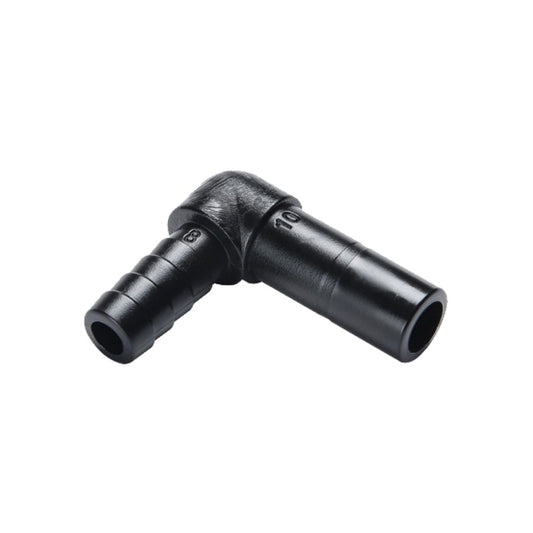 NeoFit - Acetal Black Stem Barb Elbow Connector 8mm [5/16"]stem x 1/4"barb