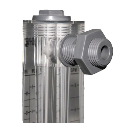 Neo-Pure Adjustable Panel Mount Flowmeter 0.5-5GPM 1/2" MNPT