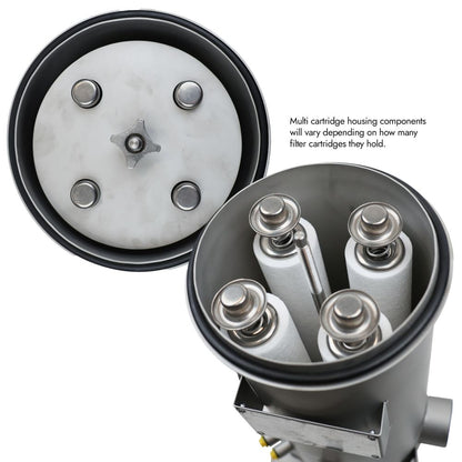 Neo-Pure 7 Round 40" Multi-Cartridge Stainless Steel Housing