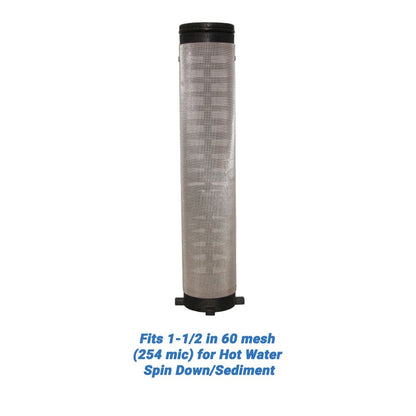 Rusco/Vu-Flow Hot Water Filter Screens for Spin-Down/Sediment Filters - Fits 3/4 in 60 mesh [254 mic] for Hot Water Spin Down/Sediment