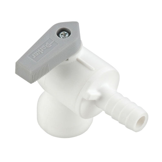 Parker Liquifit Par-Barb Valve Female Elbow - 3/8 ID Barb x 1/4 FPT