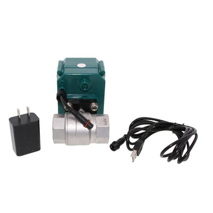 Rusco Smart Leak Kit - 1" Smart Ball Valve & Smart Actuator w/ 2 Smart Leak Detectors