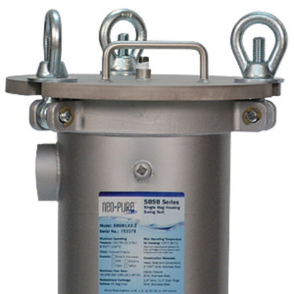 Neo-Pure Swing Bolt Bag Housing, 304L SS, 3" FNPT Buna Seals
