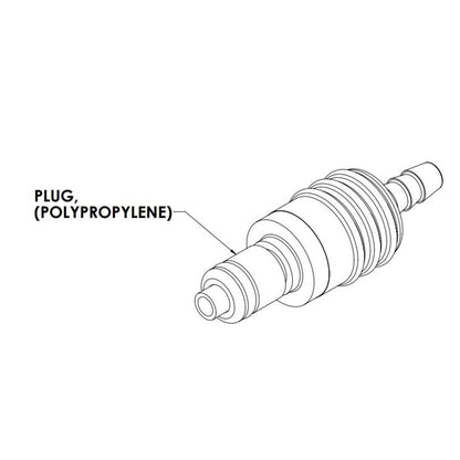 LinkTech 20PPV Inline Plug, Valved, 1/8" HB