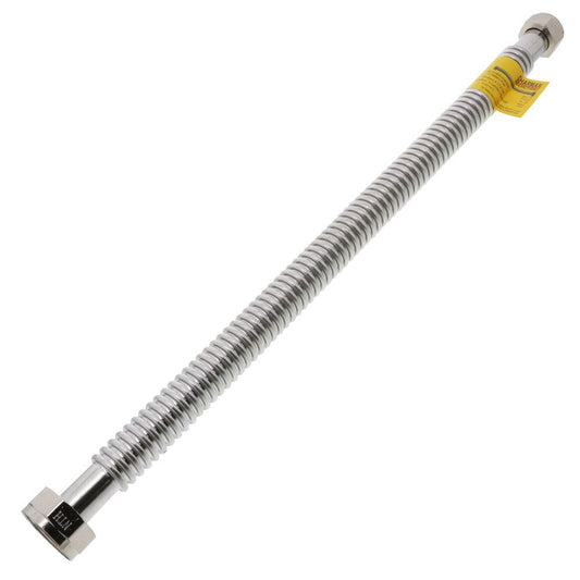 Stainless Steel Flexible Water Softener Connector 1-1/4" FPT x 3/4" FPT - 24" Length