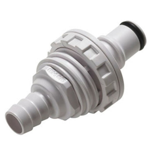 NS4D4200406 ABS Valved Panel Mount Hose Barb Coupling Insert 1/4 ID Barb