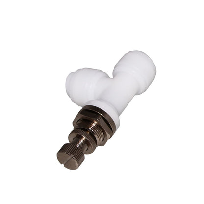 NeoFit - Acetal Natural White Flow Control Elbow Bulkhead 3/8" tube