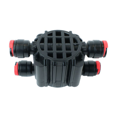Automatic Shut Off Valve 4 Way 1/4 QC Locking Clips - Black
