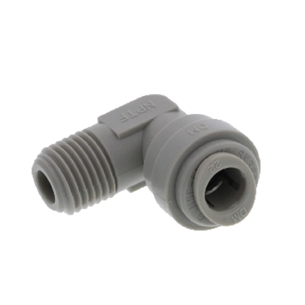 DMfit Elbow Male Connector - 5/16 Push-in x 1/4 NPTF