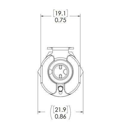 LinkTech 42AB Series Panel Mt. Female, Non-valved, 1/8" HB, ABS