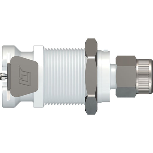 LinkTech 40AC Series Panel Mt. Female, Valved, 1/4" PTF, Natural Acetal, Buna N - Box of 1000