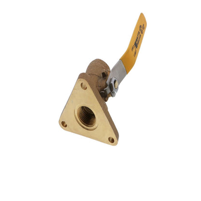 Watts Marine Bronze Full Flow Flanged Seacock with Drain Plug