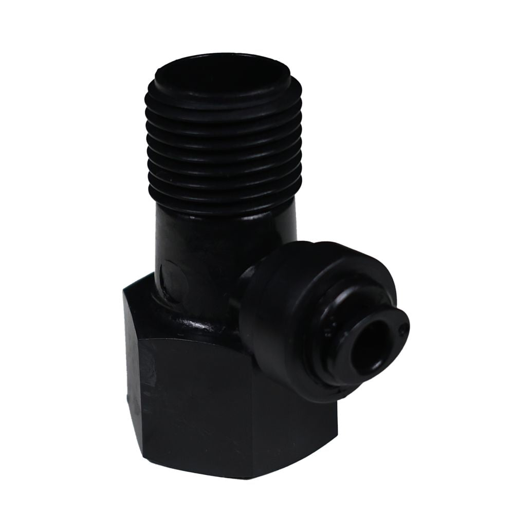 NeoFit BLACK - Feed Water Connector Acetal 1/4 x 1/2 qc x 1/3
