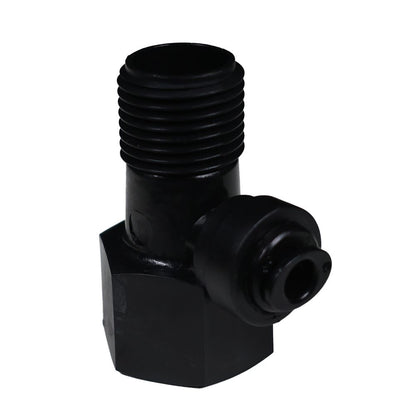 NeoFit BLACK - Feed Water Connector Acetal 1/4 x 1/2 qc x 1/3