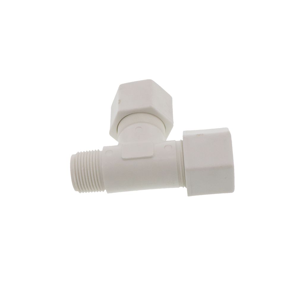 JACO 75-14-12-P-PG Polypropylene Male Run Tee 7/8 OD Tube x 3/4 MPT
