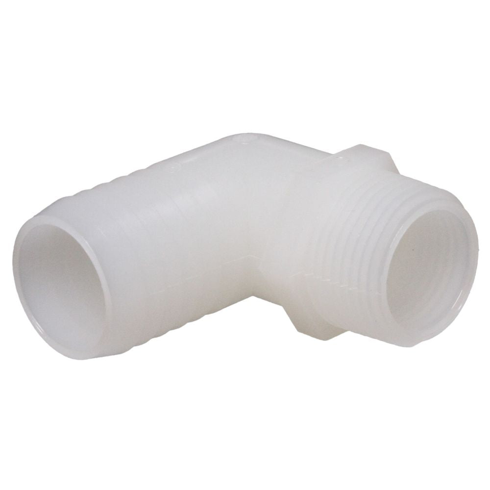 Male Elbow Barb x Male NPT - 1" HB x 1/2" MNPT