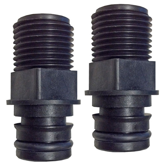 3/4 Quad Port x 3/8" NPT Straight Fittings [Pair]
