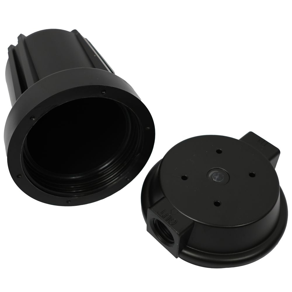 5" Neo-Pure SlimLine Flat Cap Housing Black Cap/Black Sump - 1/2"