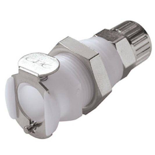 PLCD120M10 Valved Panel Mount PTF Coupling Body 10mm PTF