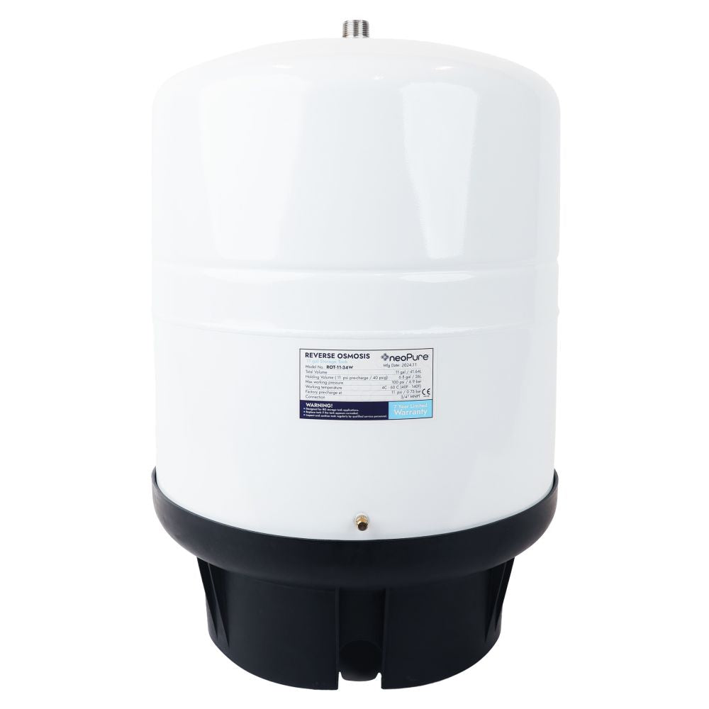 NeoPure Tank RO Storage 11 Gal, 15.1" dia x 20.1" h, 3/4" MNPT, White