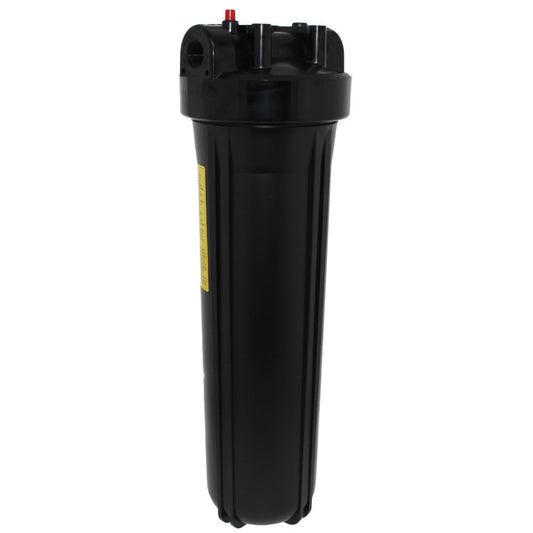 20" Neo-Pure Big Flow Filter Housing Black Cap/Black Sump with Pressure Relief 1.5"