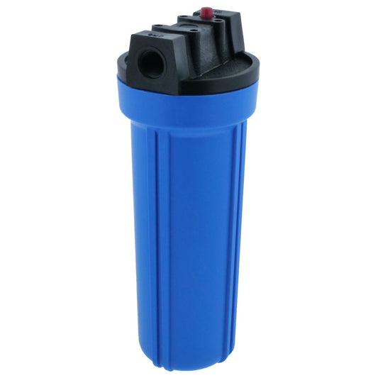 10" Slim Line Filter Housing Blue Sump/Black Boss Cap 3/4" PR - 3/4" FPT