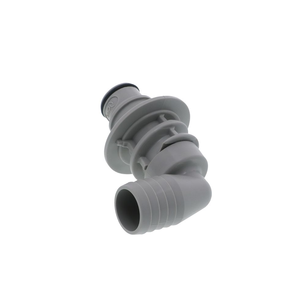 HFCD431212 Valved Elbow Panel Mount Hose Barb Coupling Insert 3/4 ID Barb