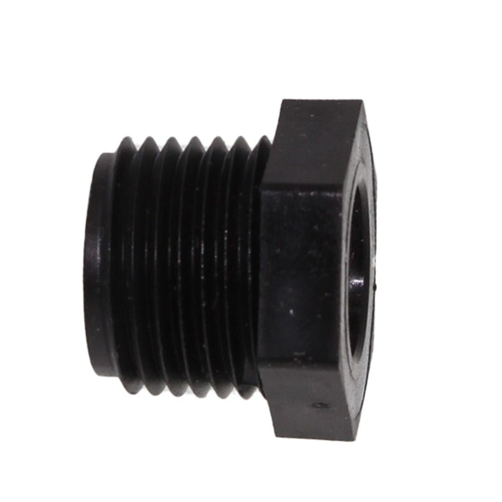 Bushing 1/2" MNPT x 1/4" FNPT - Polypropylene Black