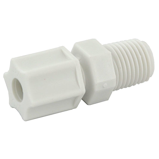 JACO 10-8-6-P-PG Polypropylene Male Connector 1/2 OD Tube x 3/8 MPT