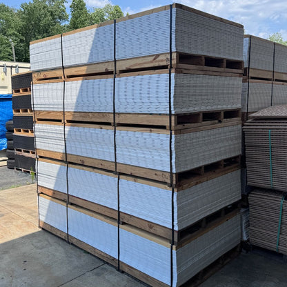 HDPE Ground Protection Mat Sheet with Tread 4'x8' - White