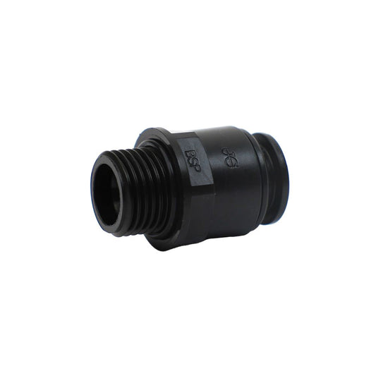 John Guest Male Connector NPTF Black Polypropylene  - 1/4 x 3/8 NPTF