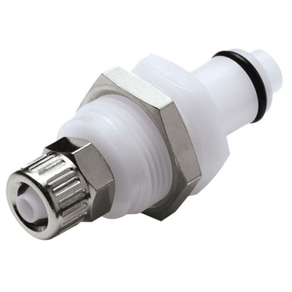 PLCD40004 Valved Panel Mount PTF Coupling Insert 1/4 PTF