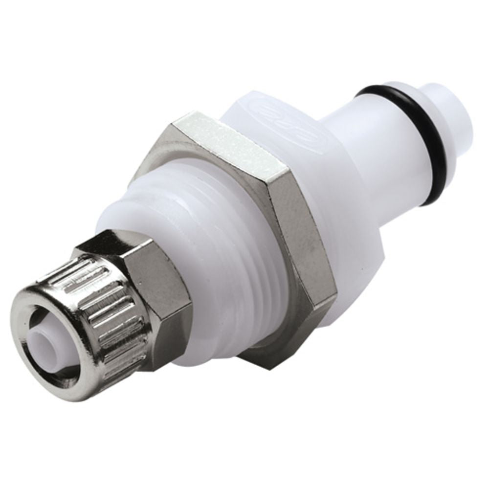 PLCD400M8 Valved Panel Mount 8 MM PTF Coupling Insert 1/4 PTF