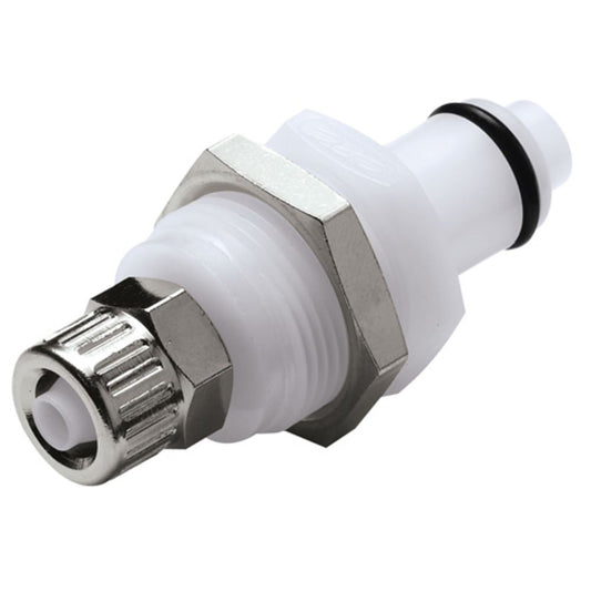 PLCD400M8 Valved Panel Mount 8 MM PTF Coupling Insert 1/4 PTF