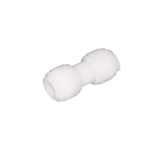 NeoFit - Acetal Natural White Union Connector 8mm [5/16"] tube x 1/4" tube