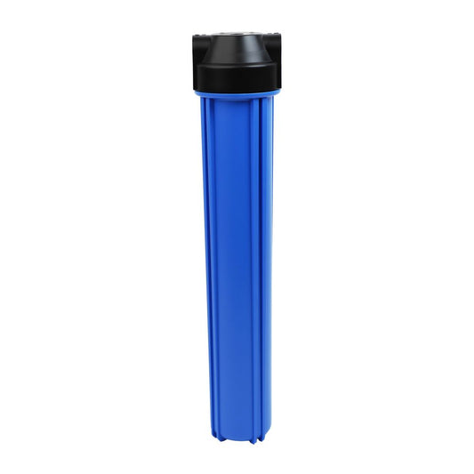 20" Neo-Pure SlimLine Filter Housing Blue Sump/Black Cap 1/2" No Pressure Relief