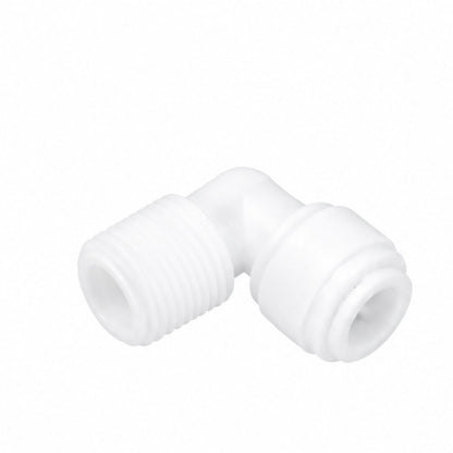 neoFit - Acetal Natural True White Male Elbow 1/2"tube x 1/2"NPTF