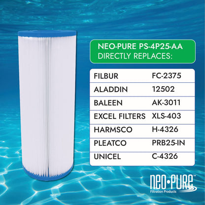 Neo-Pure PS-4P25-AA Pool and Spa Filter 4-15/16" x 13-5/16"