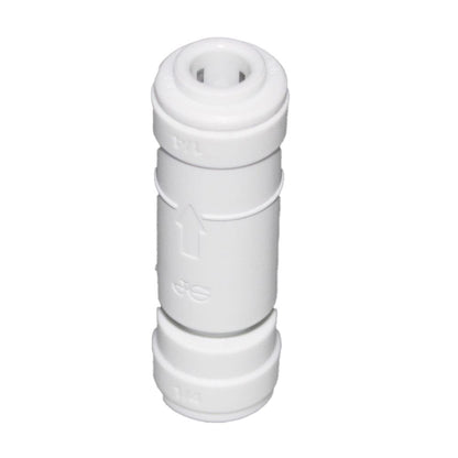 John Guest Check Valve - 1/4" 0.3 psi Crack Pressure White