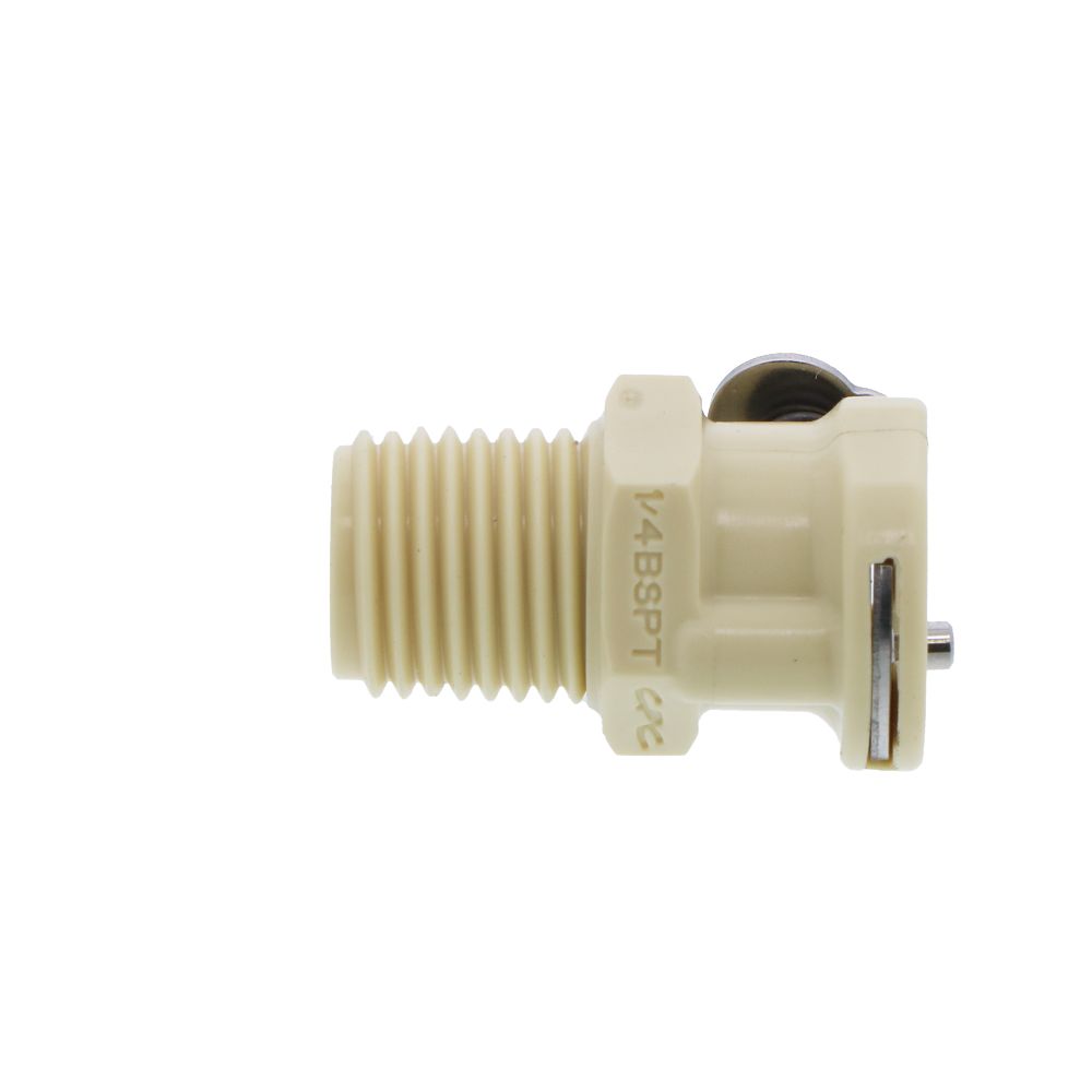 PMCD100412BSPT Valved Male Thread Coupling Body 1/4 BSPT