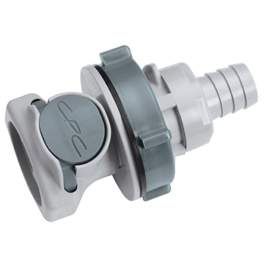 63900 NSF Non-Valved Panel Mount Hose Barb Coupling Body 1/2 ID Barb