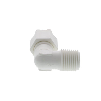 JACO 40-8-8-P-PG Polypropylene Male Elbow 1/2 OD Tube x 1/2 MPT