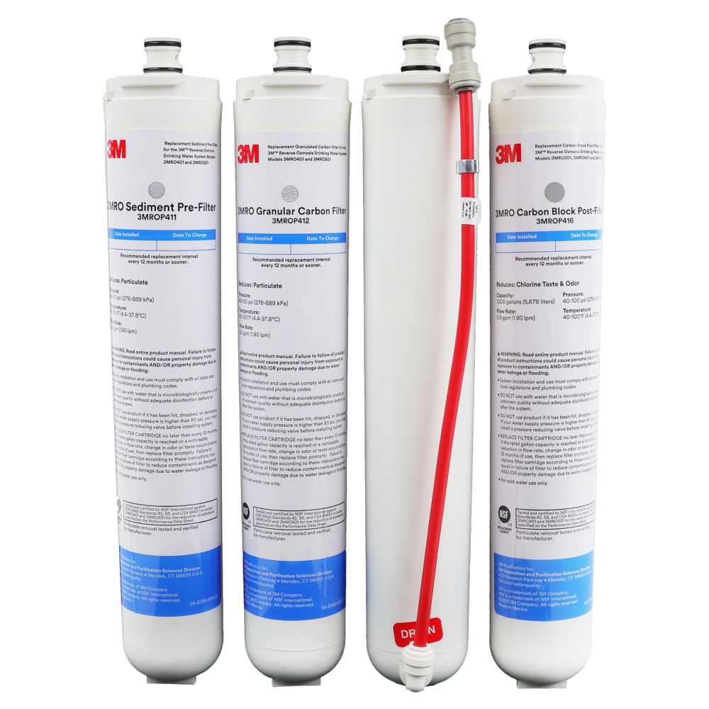 Water Factory Systems SQC4 Replacement Water Filter Kit