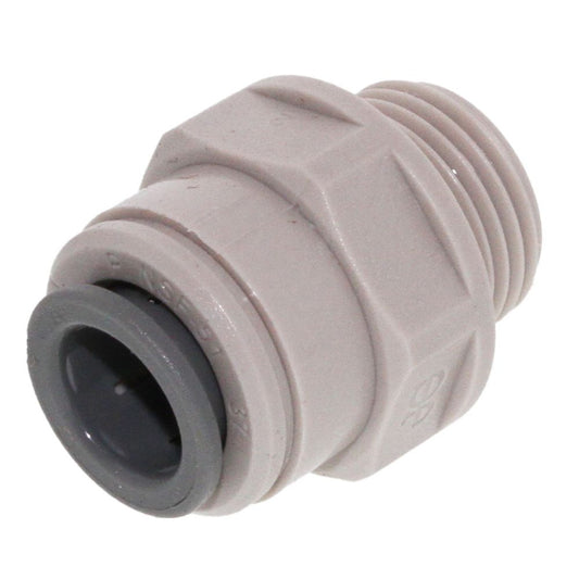 John Guest 3/8" x 3/8" [BSPP] Acetal Male Connector - Gray