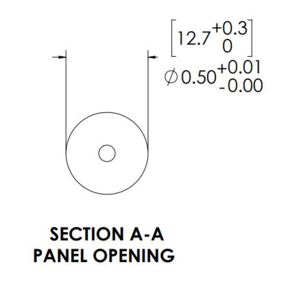 LinkTech PANEL MT SOCKET NV 1/8HB MOLDED BLUE