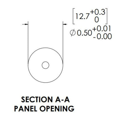 LinkTech PANEL MT SOCKET NV 1/8HB MOLDED BLUE