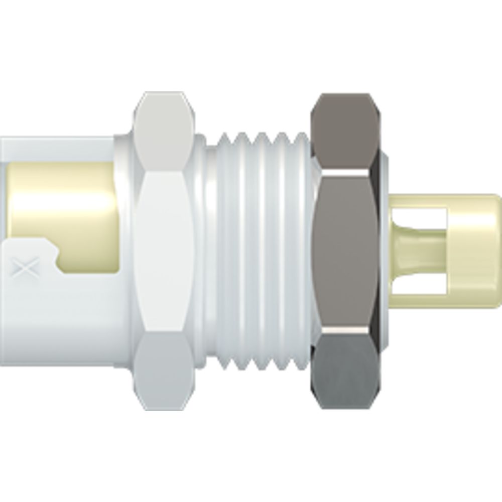 LinkTech 10PP Series Panel Mt. Female, Non-valved, 1/16" HB, Polypropylene