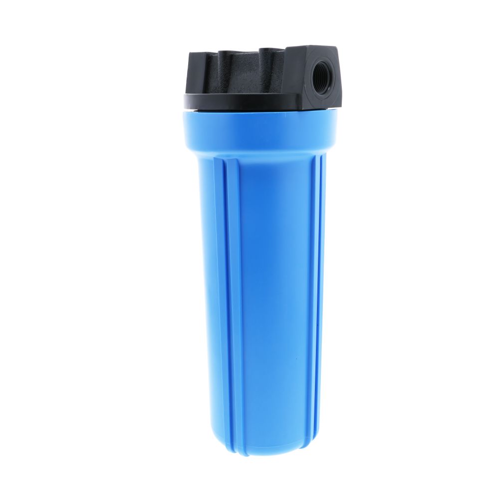 10" Slim Line Filter Housing Blue Sump/Black Boss Cap 1/2" No PR - 1/2" FPT
