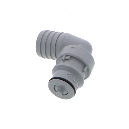 HFCD231212 Valved Elbow Hose Barb Coupling Insert 3/4 ID Barb