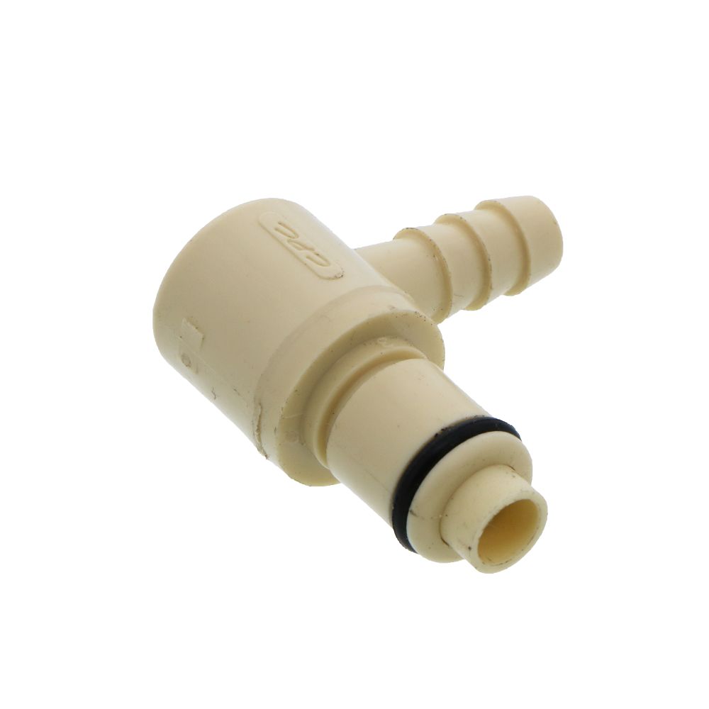 PLCD2300412 Valved Elbow Hose Barb Coupling Insert 1/4 ID Barb
